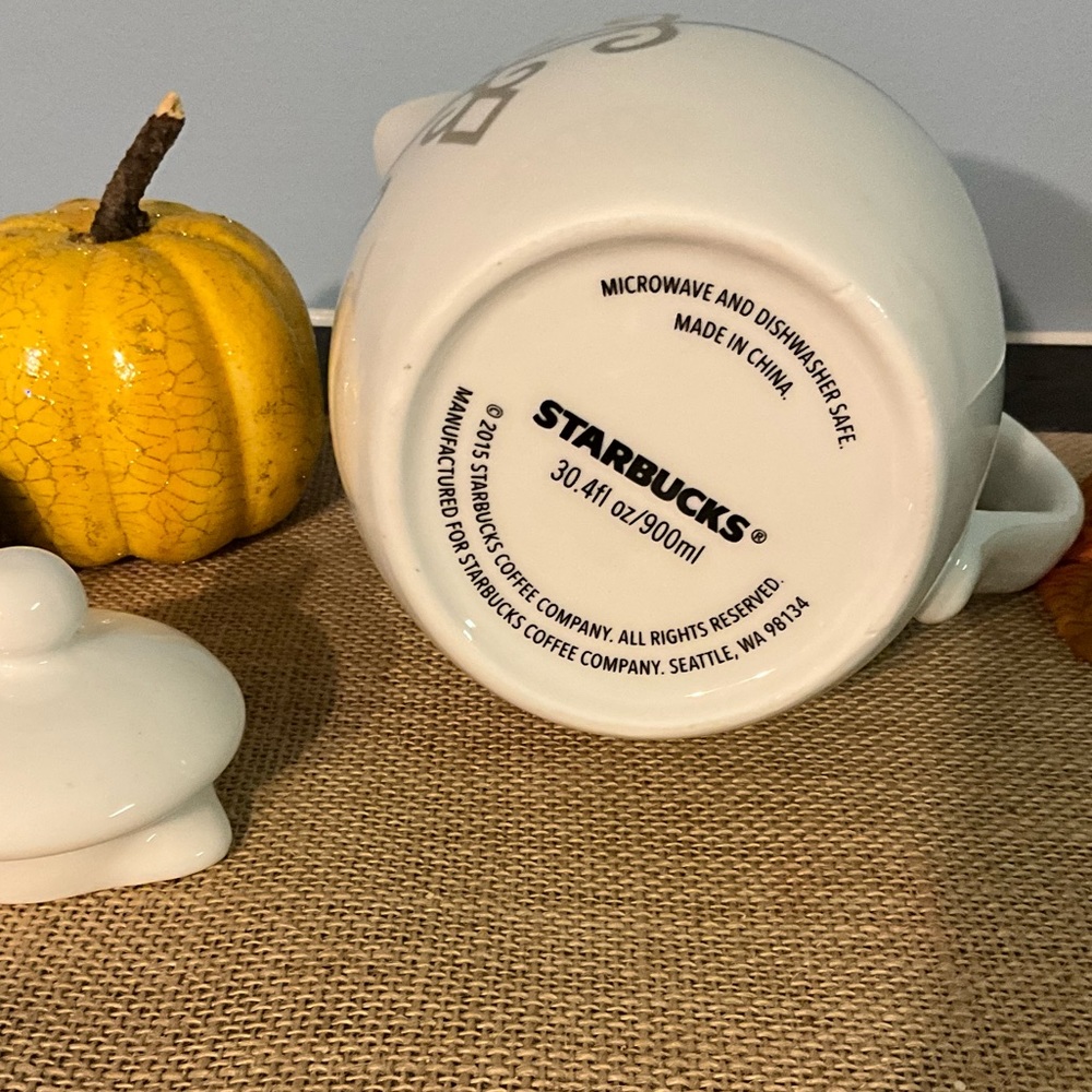 Starbucks Collectible 2015 ceramic teapot with lid - Picture 5 of 6